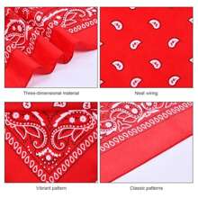 1/2X COWBOY HAT AND BANDANA WILD WESTERN FANCY DRESS COSTUME ACCESSORY - Dark Red - View 10