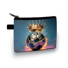 Coin Wallet In Colourful-Red/Blue/Black Festive Astronaut Printed Coin Wallet - Casual Style, Polyester Material - Multicolor - View 6