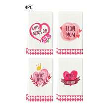 2 stuks/4 stuks Hartpatroon Moederdag Keukendecoratie Handdoeken, Moederdag Badkamer Handdoeken, Theedoeken, Keuken & Eettafeldecoratie, Seizoensgebonden Huis Keuken Badkamerdecoratie, Binnen/Buiten Feestartikelen, Kamerdecoratie, Geschikt voor Dagelijks Huis Keukendecoratie & Vakantiedecoratie