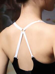 1/3pcs Convertible Camisole Strap, Adjustable Invisible Bra Strap, Non-Slip Shoulder Strap - Multicolor - View 4