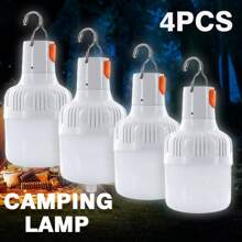 4 Stück/2 Stück/1 Stück wiederaufladbare LED Campinglampe, multifunktionale Taschenlampe mit Haken, matter ABS, 36V max. für Camping, Wandern, Abenteuer, Klettern, Notfall, Urlaub, Camping Zubehör - Campinglampe - Übersicht 14