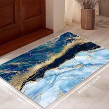 Local Rug, Luxurious Marble Pattern Rug With Backing, Machine Washable Rug, Dot-Plastic Backed, Room Rug, Bedroom, Home Office, Kids' Room, Playroom, Kitchen, Dining Room Mother's Day Home Bathroom Decor - Multicolor - View 46