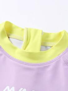 Annil Ropa para niña preadolescente, traje de baño de una pieza de manga larga para niños y niñas preadolescentes, talla mediana y grande, para el verano