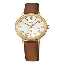 Orient FUNEK005W0 Ladies Watch: Elegant White Dial With Gold-Plated Hands And Roman Numerals