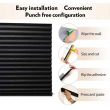 1pc No Tools Pleated Fabric Shades, Temporary Window Blinds, No Drilling Self Adhesive Blinds, Easy To Cut And Install, Trim At Home, Cordless Curtains Curtains For Living Room Kitchen Room Decor Home Decor Living Room Curtain Kitchen Decor Living Room Decor Room Decor Curtains Bedroom
