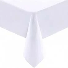 Rectangle Table Cloth 2 Pack (90x132 Inches, White), Washable Polyester Table Cover Dining, Buffet, Picnic, Event, Wedding, Restaurant, Party Decor - 白色 - 查看 1