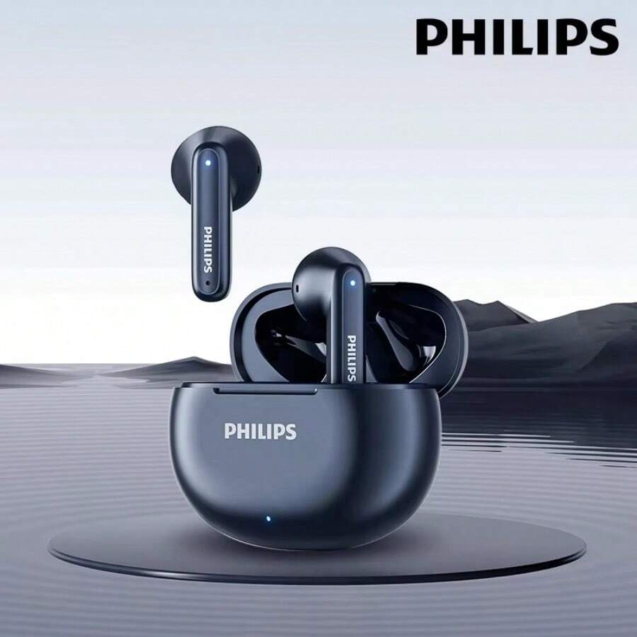 PHILIPS 全新原装飞利浦 TAT1199 无线蓝牙 V5.4 立体声耳机,超低延迟游戏耳机,防水运动耳机 - 藍色 - 查看 1
