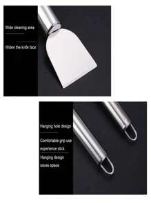 1pc. Durable Stainless Steel Multifunctional Cleaning Scraper, Metal Utility Shovel For Kitchen, Bathroom And Home Use - Multicolor - View 4