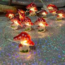 1 Peça Luz de Fada com Fio de Cobre em Formato de Cogumelo LED, Luminária de Decoração Doméstica Interna e Externa para Festivais e Celebrações