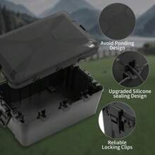 Electric Box For Outdoors 32 X 22 X 13 Cm IP54 Weatherproof Outdoor Outlet Cover Extension Cord Covers Protect Outlet Plug Timer Power Strip Holiday Light - Black - View 6