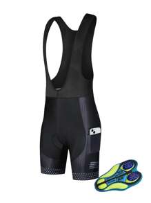 Cycling Bibs Shorts Bike Tights Triathlon 20D Gel Padded Pro Lycra Bicycle Shorts Breathable Man Mountain Biking Shorts With Pockets - Black - View 2