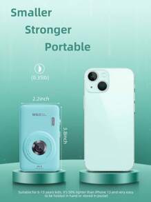 W&O 2025 New 1080P FHD Digital Camera With 32GB Card, Compact Small Cheap Cameras, Rechargeable Photography Camera, 48MP Auto Focus Camera, Puzzle Game,Very Suitable For Entry-Level Novice Photography And Video Recording Enthusiasts. Budget-Friendly Holiday Gift (Thanksgiving, Christmas, Halloween) - 藍色 - 查看 5
