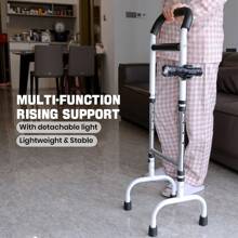 1pc Elderly Bedside Bed Guard Rails Punch Free Wake Up Booster, Armrest Beside The Bed Bathroom Elderly Assisted, Get Up Aids, Easy Riser Bed Rail Assist Bar Handle With Storage Pouch - màu đen - Xem 1