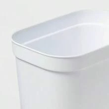 2.5gal Waste Basket White  Compact Plastic Trash Can Bathroom Or Kitchen