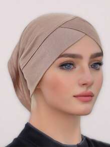 Women Hijab Cap Under Scarf Cap Ready Solid Color Undercap With Ear Hole Hijab Capswomen Scarf Accessories Bandanas Cap Under Caps For Hijabs Daily Under Cap - A - View 9