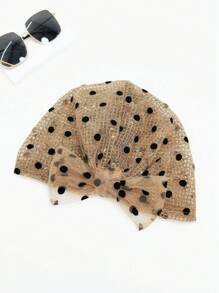 1pc Women's Lightweight Breathable Bowknot Head Scarf, New Mesh Polka Dot Headband, Casual Versatile, Quality Cover For Gray Hair, Suitable For Daily Use, Spring And Summer - MZ508 - View 10