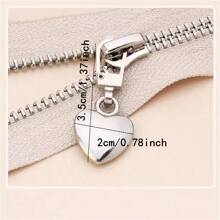 1/3/5/10pcs Heart-Shaped Metal Zipper Pulls, Tool-Free Installation, Removable Buckle Suitable For Bags, Coats, Shoes - Multiple Colors Available, Sewing And Knitting Supplies