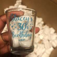 Custom 30th Birthday Shot Glasses, 30th Birthday, Party Favors, Birthday Party Favor, Birthday Shot Glasses, Birthday Shot Glasses (Cu) - Multicolor - View 5