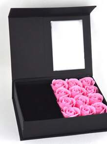 1pc Ins Style Rose Gift Boxes (Jewelry Not Included), Rose Material, Gift Box Material Is And Paper, Can Be Matched With Various Jewelry, Ins Style, Light Luxury, High-End, Gift Box Suitable For Home Decoration, Wedding Gifts, Wedding Anniversary Gifts, Girlfriend Gifts, Mother's Day Gifts.