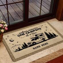 Happy Camper Travel Trailer Brown  Welcome Doormat Front Rubber Door Mat Home Porch Decor Outdoor Indoor Entrance Floor Entryway Rug Modern Outside Entry Carpet Doormat 30 X 18 Inch Valentine's Day Welcome  Door Mat Red  Non-Slip Rug For Indoor Outdoor Home Bathroom Decor - 19 - View 4