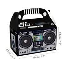 12 Confezioni di scatole regalo temi musica anni '80 '90, scatole per dolci, spuntino e regali per feste a tema, compleanno, vacanze, matrimoni, spiaggia, ritorno a scuola, decorazioni