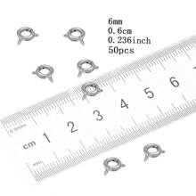10 件/50 件/100 件不锈钢圆形弹簧扣连接器，适用于 DIY 珠宝制作手链、项链、脚链