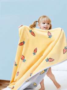 1pc Printed Flannel Soft & Cozy Baby Blanket, Anti-Static Newborn Toddler Nap Plush Throw Wrap - Multicolor - View 7