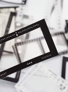 1 包 20 张复古黑白胶片 PET 装饰贴纸，DIY 剪贴簿边框材料 - 彩色 - 查看 4