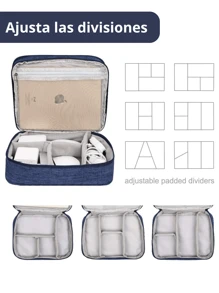 Estuche Organizador Almacenamiento de Cables Impermeable De Nailon Varios Colores - Azul - Ver 2