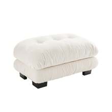 Chenille Upholstered Couches Ottoman For Oversized Modular Sectional Sofa, White,Light Coffee,Pink,Grey23.6"D X 36"W X 19.6"H - trắng - Xem 3