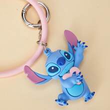 Miniso 迪士尼史迪奇系列卡通可爱史迪奇钥匙扣适用于手提包、钱包、书包、背包、汽车钥匙装饰（1 件）