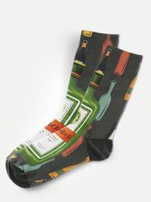 1 Pair Of Women's Crew Socks,Long Socks,White Socks,Black Socks,Women Socks,Cute Socks,Girls Socks,Short Socks, That Absorb Moisture And Sweat, Are Soft,Breathable, Moisture Wicking, Sweet, And Cute. They Can Be Worn For Home, Office, Leisure, And All Seasons. Colors Are Random
