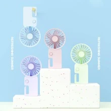 AOYI Eyelash Fan Rechargeable, Mini Fans Handheld Personal, Wall Hanging USB Fan, 250mAh Battery, One Gear, Summer Essentials, For Makeup, Home, Travel, Sports, Office, Commute, Daily, Camping, Outddors - Multicolor - View 1