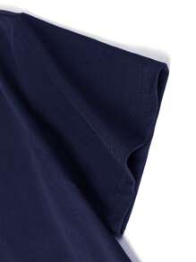 1 pieza Camiseta de manga corta con patrón de estrella para niña preadolescente, ropa juvenil cómoda y de moda, Top de verano para niñas