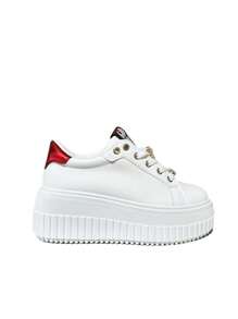 Baskets compensées légères et décontractées, chaussures décontractées, chaussures de sport, chaussures légères pour femmes - Rouge - Voir 1