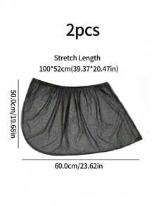 2 piezas Parasol para asiento de coche de bebé, Cortinas para ventana de coche de niño, Parasol de malla negra para ventana lateral del asiento trasero, Diseño transparente y transpirable, No bloquea la visión ni interfiere con el funcionamiento de la ventana, Adecuado para dar sombra y protección contra mosquitos para bebés y niños en automóviles
