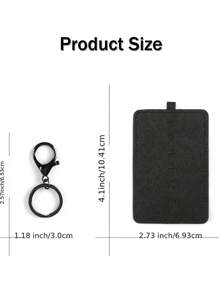 A Black PU Material Car Key Case And A Gun-Colored Zinc Alloy Keychain, Suitable For Tesla Car Model 3/Y - Multicolor - View 4