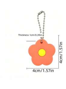 1/2/3Pcs Cute Floral Cartoon Silicone Key Cover Cap - Soft Key Holder Chain Accessories For Women Girls, Perfect Gift For Her