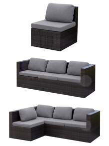 1 件人字形露台沙发座垫套，弹性半包沙发垫保护套，适用于门廊、露台、花园沙发座垫