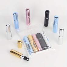 5 件装迷你香水喷雾器，0.17 盎司，不锈钢和塑料，便携式可再填充香水瓶，无香，适合旅行