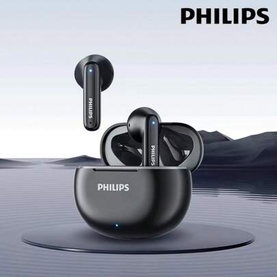 PHILIPS 全新原装飞利浦 TAT1199 无线蓝牙 V5.4 立体声耳机，超低延迟游戏耳机，防水运动耳机