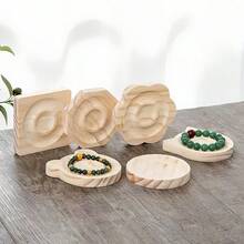 1 Pc Versatile Wooden Bangle And Bracelet Display Tray, Perfect For Showcasing Your Unique Jewelry Collection, Convenient And Stylish Display Solution, Avoid Monotonous Arrangements, Freely Combinable Design For Creative Staging, Ideal Bead Display Tray For Craft Enthusiasts, Elegant Wooden Bracelet Display Stand, Perfect DIY Photography Prop For Captivating Visuals, Enhance Your Home Decor With This Functional And Aesthetic Display Tray, Great For Holiday Gift Presentations And Special Occasions.