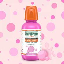 TheraBreath Kids Bubble Gum Mouthwash (2025 Happy Teeth Edition) |   10oz, Alcohol-Free Formula, Dentist Developed, Fun Foaming Action - Red - View 1
