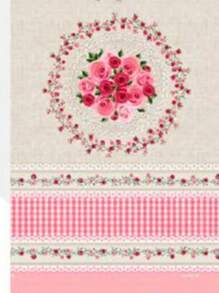 Toalha Plástica de Mesa Térmica 4, 6, 8, 10, 12 lugares - Flores Rosa - Visão 3