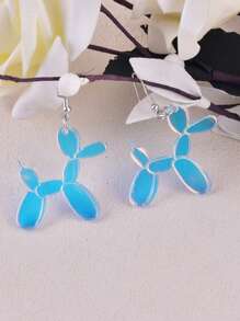 1 Pair Cute AB Color Puppy Animal Design Women's Earrings, Party Jewelry Decoration
