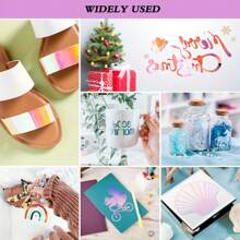 全息乙烯基 - 12 张 12 英寸 x 10 英寸全息永久乙烯基 + 2 张转移胶带 - 易于转移彩虹工艺粘合乙烯基片 - 各種顏色 - 查看 6