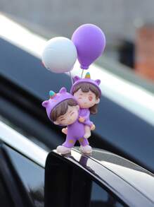 1 件/2 件汽车内饰装饰可爱情侣汽车中控台后视镜车窗边缘装饰