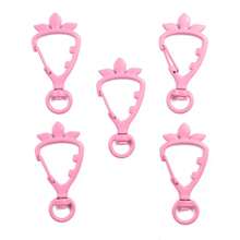 8pcs Multi-Color Enameled Carrot Shaped Connectors, Keychain, Bag, Doll, Jewelry DIY Accessories