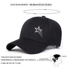 AR 1 chiếc Mũ lưỡi trai thêu hình ngôi sao cho nam, Mũ hình ngôi sao năm cánh, Có thể điều chỉnh, Chống nắng, Mũ thường ngày Thích hợp cho mùa xuân, mùa thu, Đi chơi, Du lịch, Bãi biển, Tiệc tùng - Nhiều màu - Xem 2