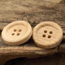 20pcs Wood Buttons Natural Color Camellia Wood Grain Wooden Buttons Buttons For Sewing Accessories Clothes 4 Holes Button. (Size: 1.5cm/0.59inch, 2.0cm/0.79, 2.5cm/0.98inch)